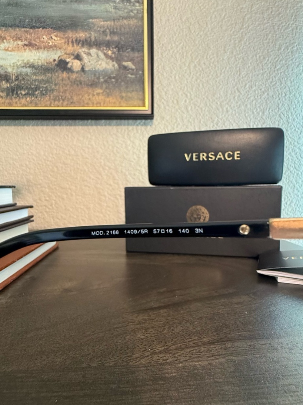 Versace Cat-Eye Sunglasses in Rose Gold with Pink Mirrored Lenses - Picture 7 of 13